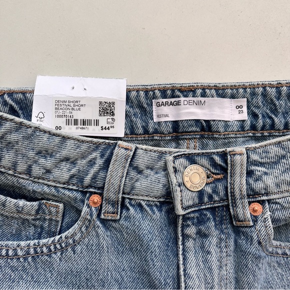 Garage Festival Jean Shorts Size 23 / 00 - Picture 3 of 7